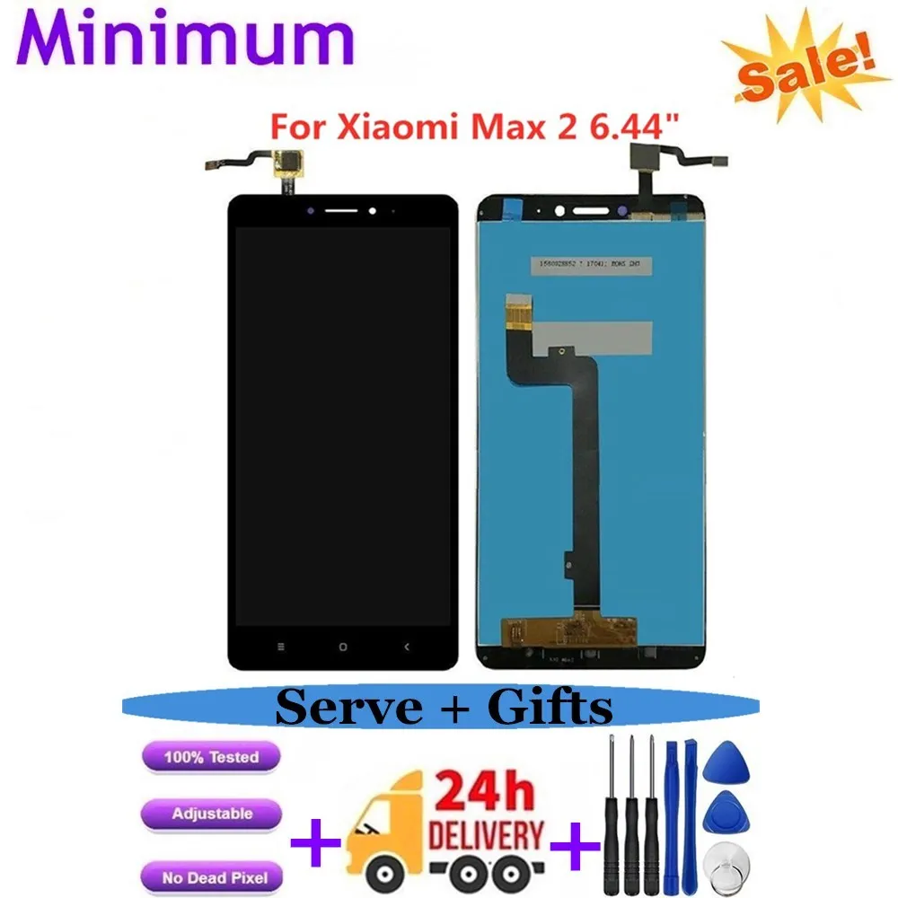Для Xiaomi mi Max 2 6,4" ЖК-дисплей, сенсорный экран, протестированный на, качественный дигитайзер в сборе, запасные части для Xiao mi Max2 lcd s