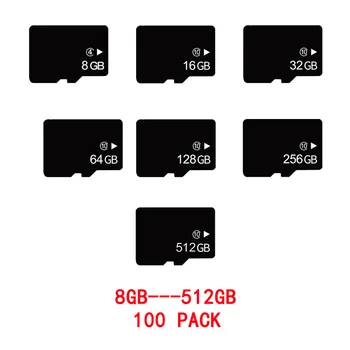 

Original High Speed TF Card 8GB 16GB 32GB 64GB 128GB 256GB 512GB 100 PCS Lot PACK Micro-SD-Card For Smart Phone Digital Camera