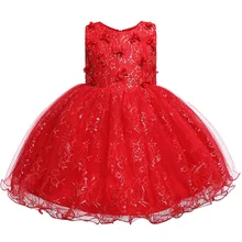Элегантное детское платье принцессы для девочек Детские платья для девочек на день рождения вечернее платье для вечеринки с цветочным узором для девочек свадебное платье для малышей От 1 до 5 лет