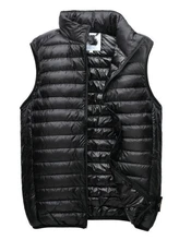 ^#Cheap Winter New Men White Duck Stone is land Down Vest Ultralight Sleeveless Vest Jacket Fashion Stand Collar Men Loose Vest ^#Cheap Winter New Men White Duck Stone is land Down Vest Ultralight Sleeveless Vest Jacket Fashion Stand Collar Men Loose Vest