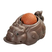 Чайник с узорами можно хранить фиолетовый; песок Золотая жаба норка кунгфу чай аксессуары жаба спрей чай играть чай стол украшения