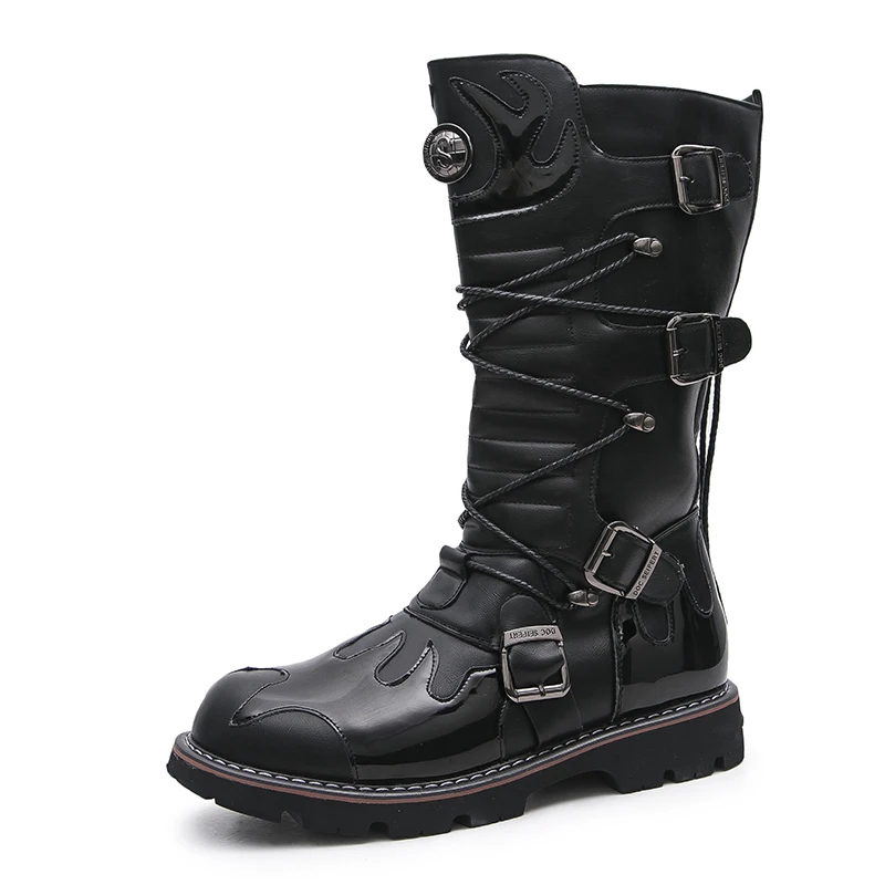 Высококачественные мужские высокие ботинки из натуральной кожи; черные военные ботинки; тактические ботинки; армейские ботинки; мужские кожаные ботинки; мужская обувь