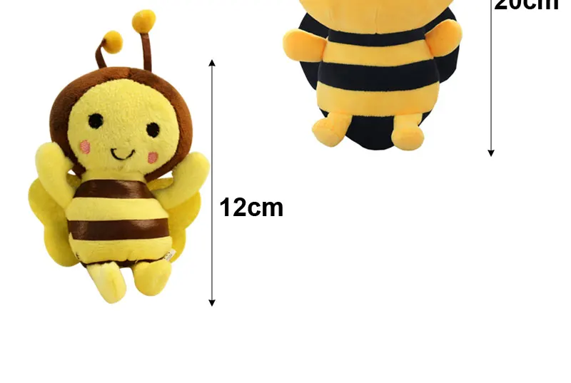 Kawaii Bee обувь для девочек плюшевые игрушечные лошадки мультфильм Животные пчелы милые куклы Мягкая фигура детей красивые подарки
