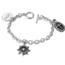 925 пробы Серебряный винтажный женский крест кулон S925 браслет(FGL