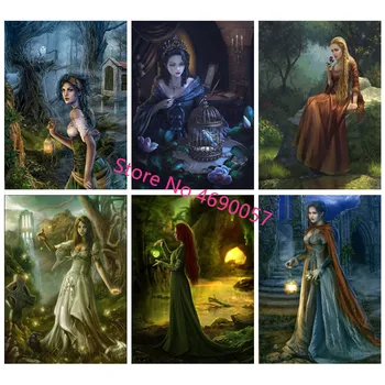 

5D Diamond Painting Cross Stitch Fantasy Fairy Girl Diamond Mosaic Picture Of Rhinestone DIY Diamond Embroidery Home Decor