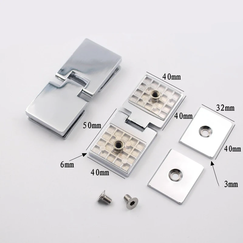 8-10mm Frameless Bracket Wall to Glass Door Hinges Bathroom Shower Door Bracket Wall Mount Hinge