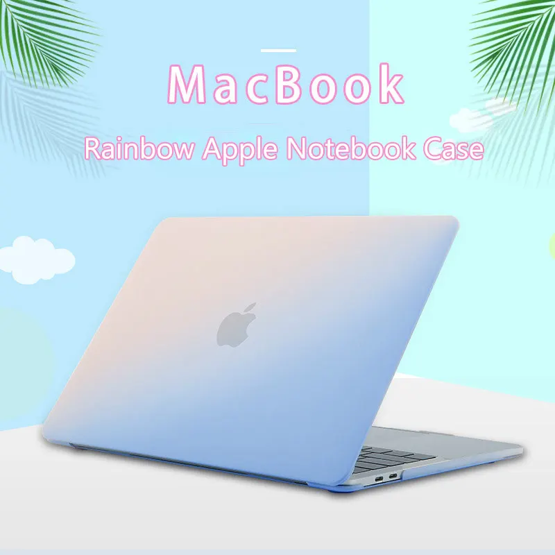 Матовый градиентный Радужный чехол для Apple MacBook Air Pro retina Air Pro 15 13 12 11 защитный чехол для ноутбука Mac Book 13,3 15,5