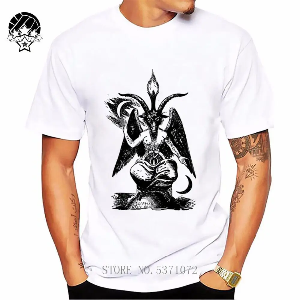 2019 летняя рубашка Baphomet размеры s m l XXXl футболка с темным троном черная