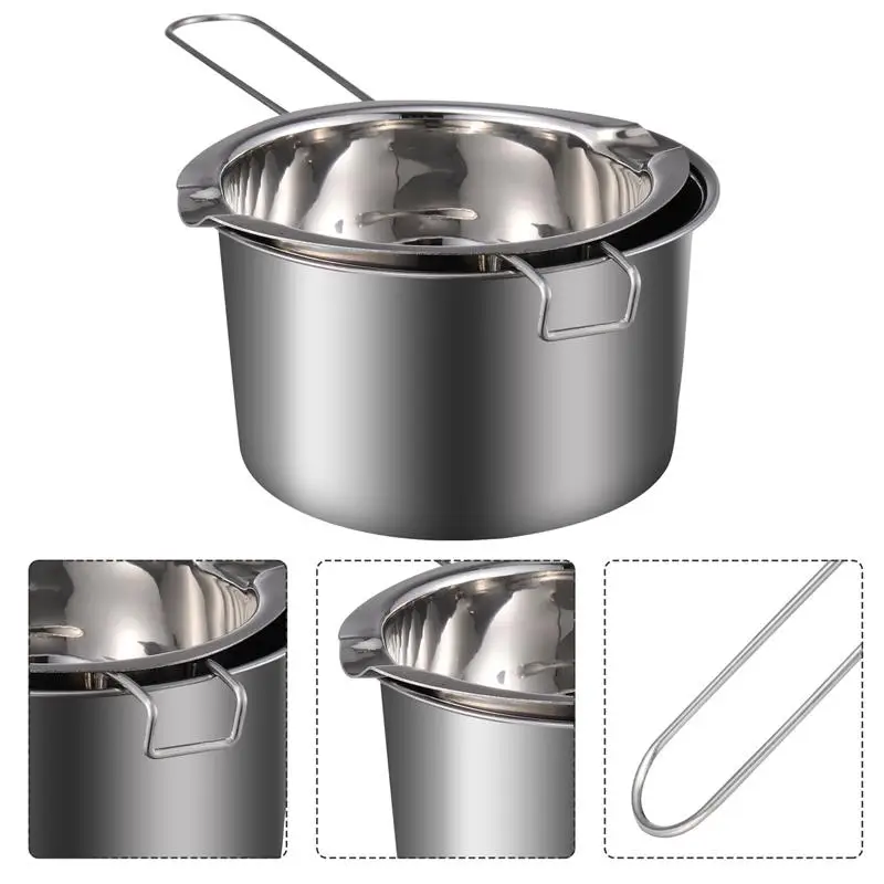1 Set Double Boiler Pot Safe Cheese Melting Pot Stainless Steel Chocolate Chocolate Melting