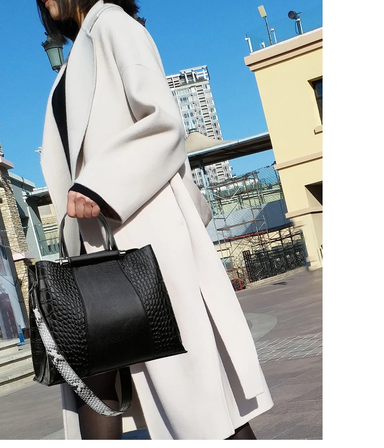 Новая стильная женская сумка сумочка тоут через плечо кожаная большая брендовая черная Повседневная Дизайнерская Женская Bolsas