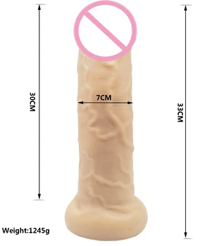 33*7CM Giant Super Dildos huge Big Realistic Dildo With Strong Suction Cup Anal Expander Butt adult Sex Toy Long dildo For Women 3