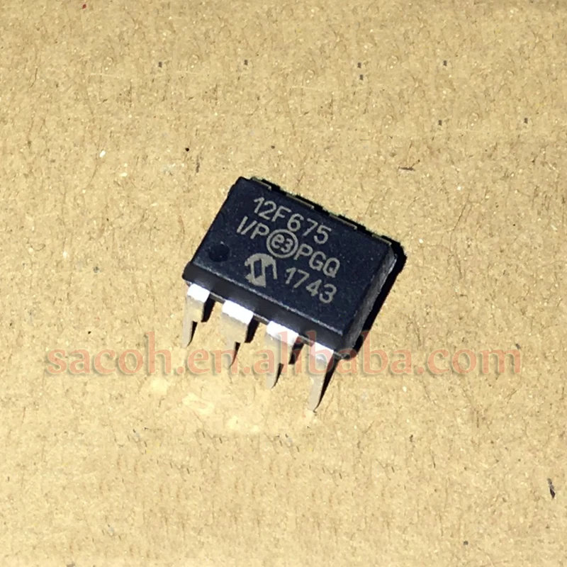 10 unids/lote nuevos microcontroladores CMOS originales PIC12F675-I/P 12F675-I/P o PIC12F675-E/P PIC12F675 DIP-8 8 bits