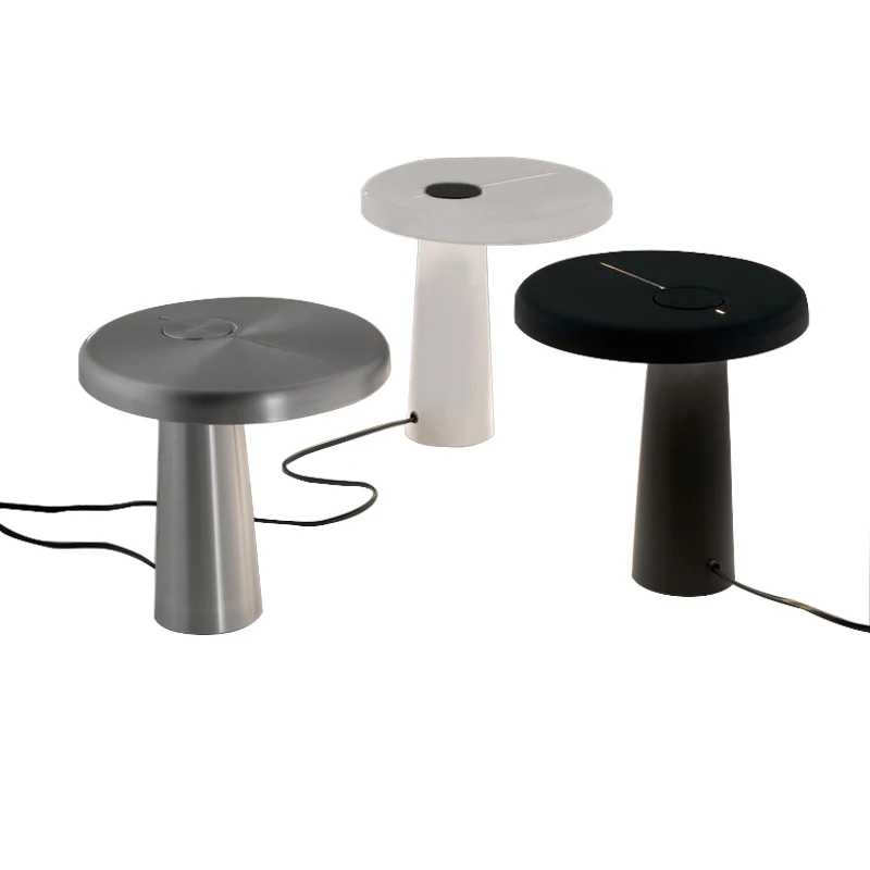 

Fashion Minimalist LED Table Lamp Acrylic Lampshade Nordic Personality Art Eye Protection Metal Mushroom Desktop Decor Lights