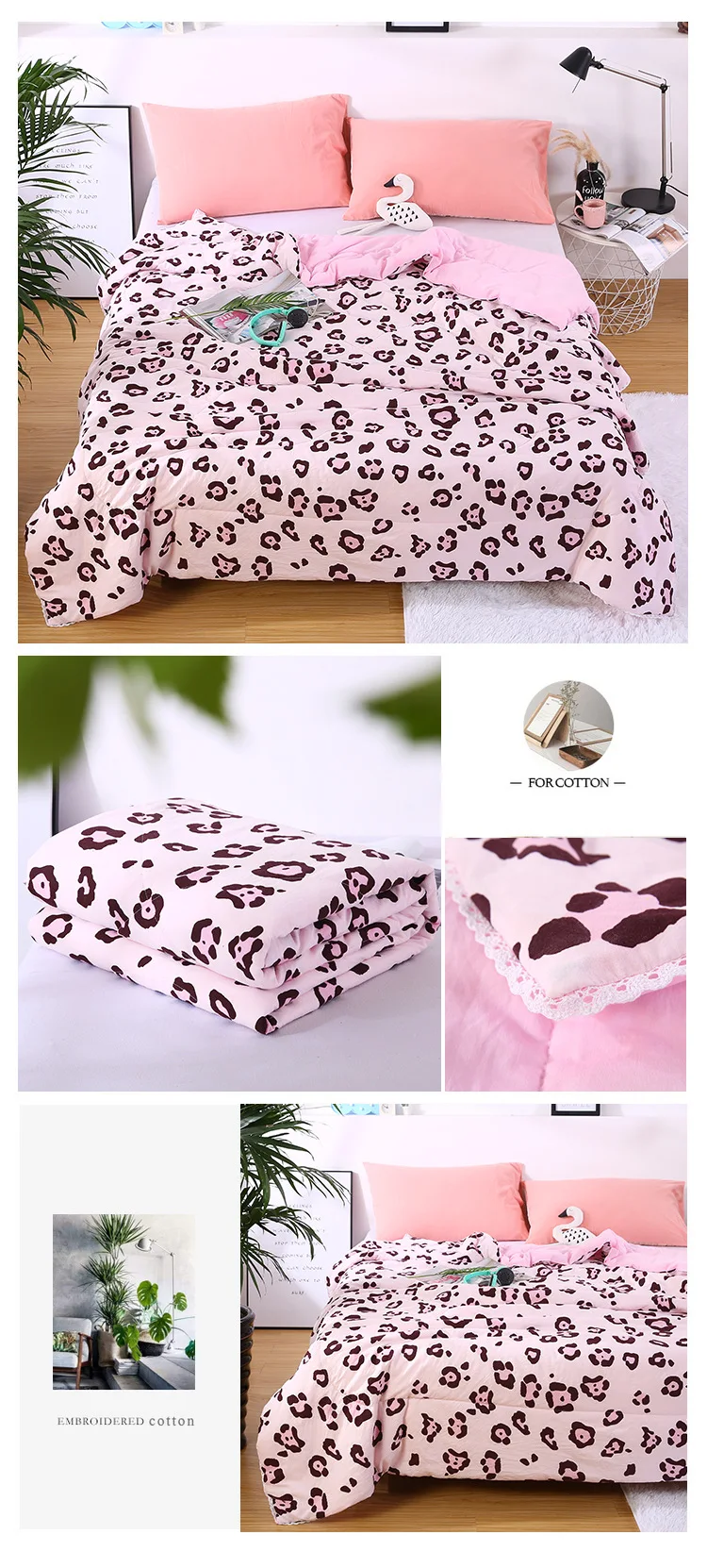 Summer Quilt Washed Cotton Summer Blanket Airable Cover Thin Blanket Machine Washable Network for Manufacturers Direct Selling W