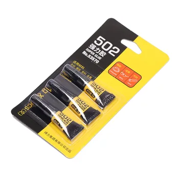 

3Pcs/Set Strong 502 Glue Multifunction Adhesive Super Glue Bonding Quick-Drying Glue Adhesive Solution Bonding Tool
