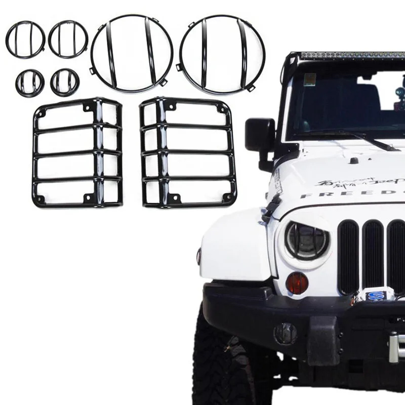 Набор насадок на черный светильник для Jeep Wrangler JK 07 17 8 комплектов 7 дюймовый