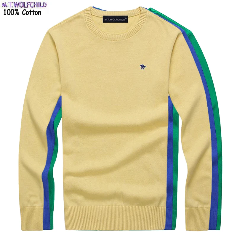 

High quality 2019 New Fashion small horse Men's long sleeve O-neck knitted sweaters casual cotton mens sweaters Mens slim tops