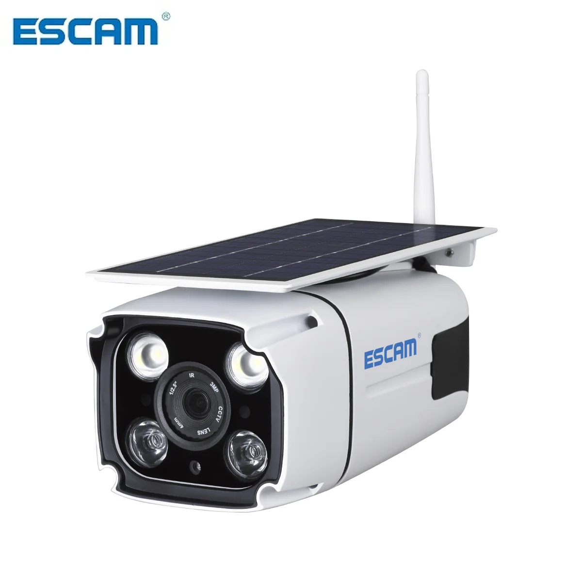 Камера видеонаблюдения ESCAM QF260 беспроводная IP67 1080P МП солнечная батарея низкое