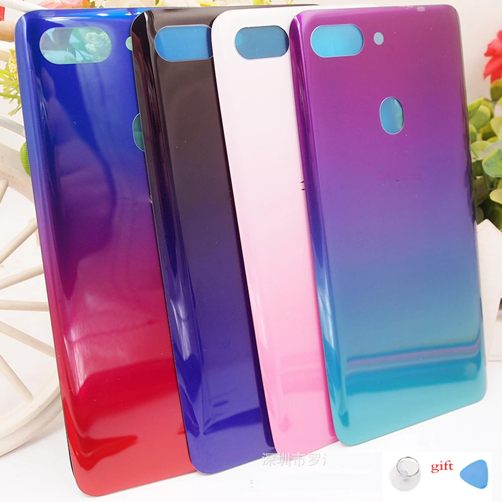 Корпус для OPPO R15 боковая батарея крышка заднего корпуса замена двери запасные части с логотипом