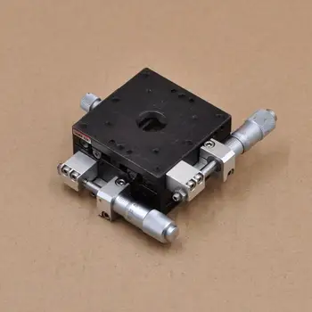 

XY axis sigma 60 * 60mm manual high precision displacement slide optical fine adjustment platform plus and minus 6.5mm iron