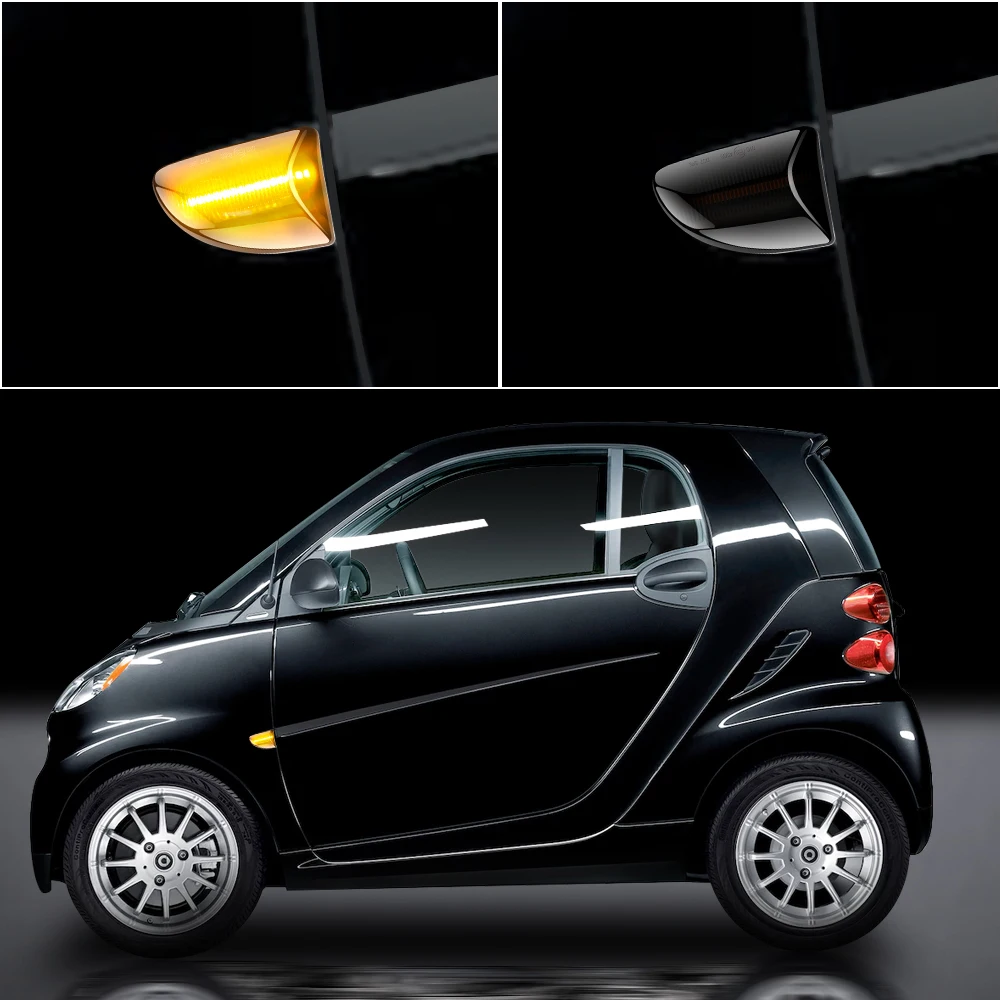 2xSteering светильник Fender сторона лампы Лидер продаж DC12V для Mercedes Benz Smart Fortwo W451 двухдверная тумба течет поворотов Fender лампа