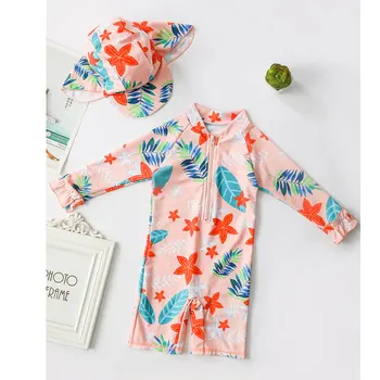 

Kids Toddler Girls One-piece Swimwear Surf Diving Rash Guard Swimming Wetsuit US