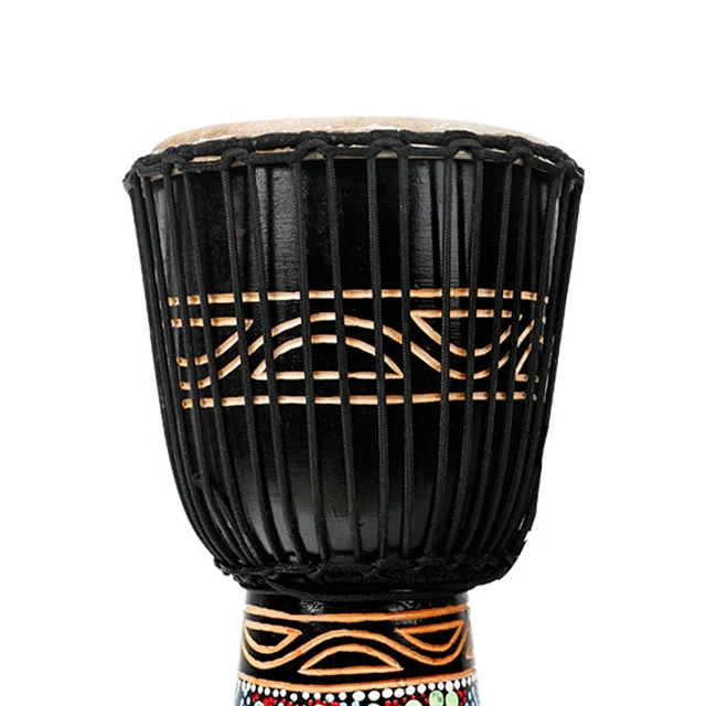 9 ''деревянный кожаный Djembe Африканский барабан(жажда)-черный