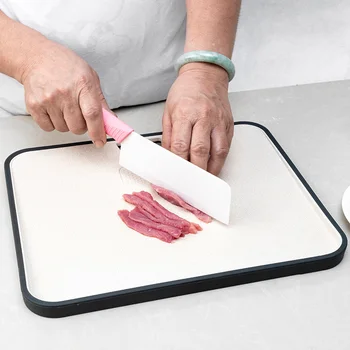 

Cutting Board Plastic Wheat Straw Anti-Mildew Non-Slip Chopping Boards With Juice Groove For Kitchen Store-40