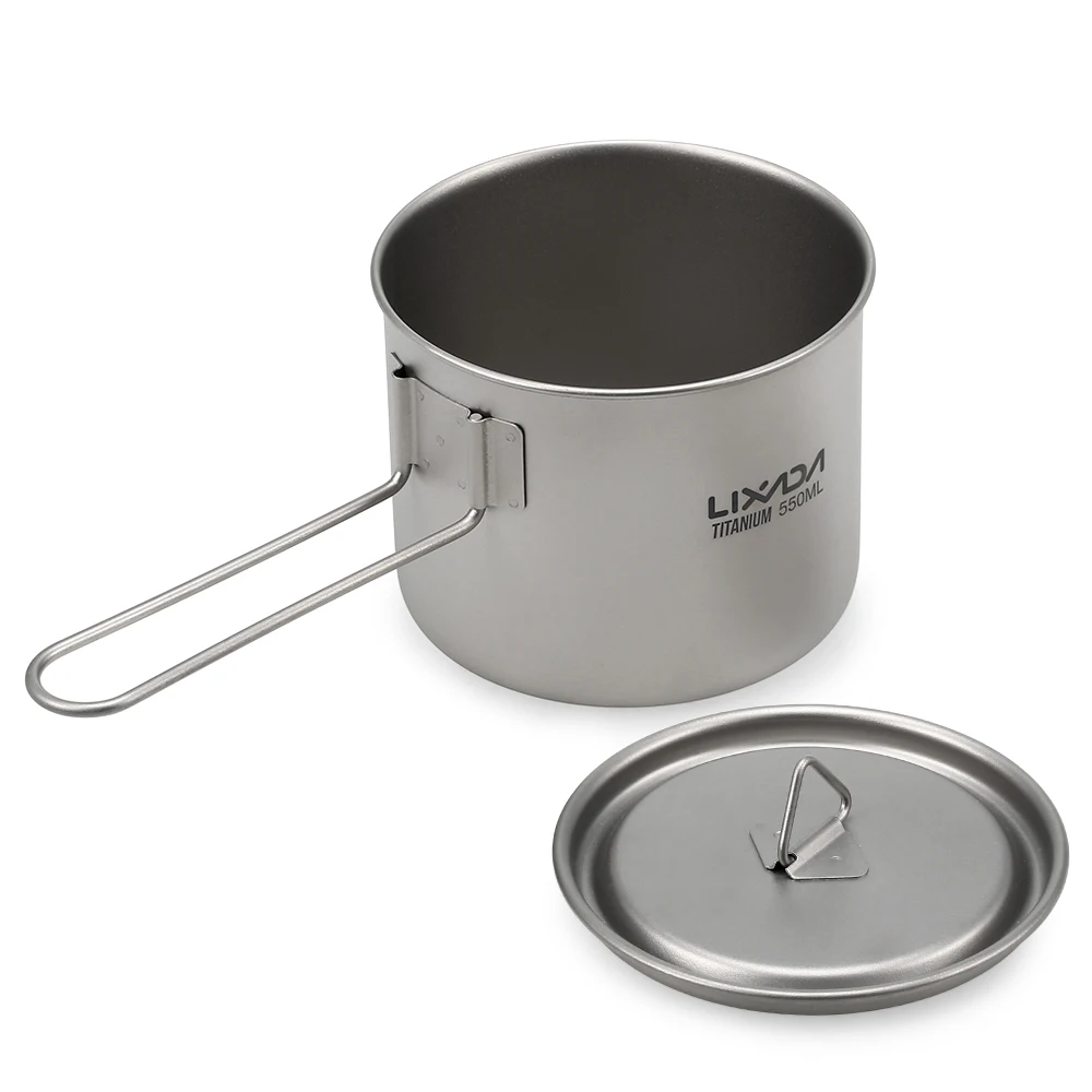 Lixada термос 750 мл походный титановый горшок чашка для воды со съемной ручкой посуда для пикника Посуда