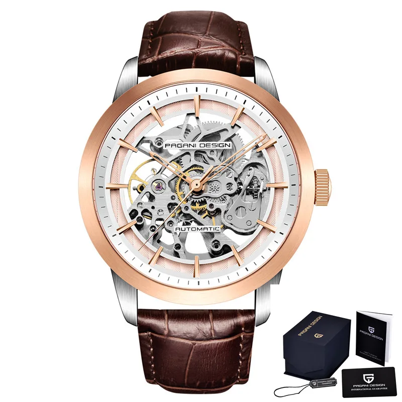2021 Pagani Design New Men's Luxury Automatic Mechanical Watch Stainless Steel Waterproof Sports Leather Watch Relogio Masculino 