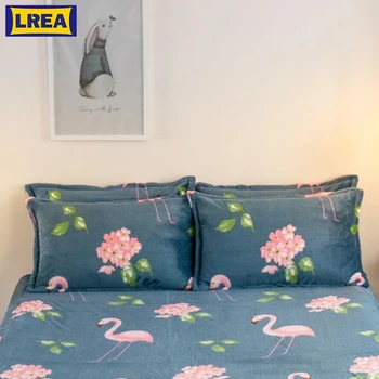

LREA 1pc flannel pillowcase coral fleece for bedding no core 48x74cm pillowcovers for neck