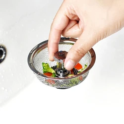 Hidden Kitchen Sink Drains Stainless Steel Portable Leftovers Kitchen Strainers Bathroom Cocina Accesorio Home Improvement YQ50