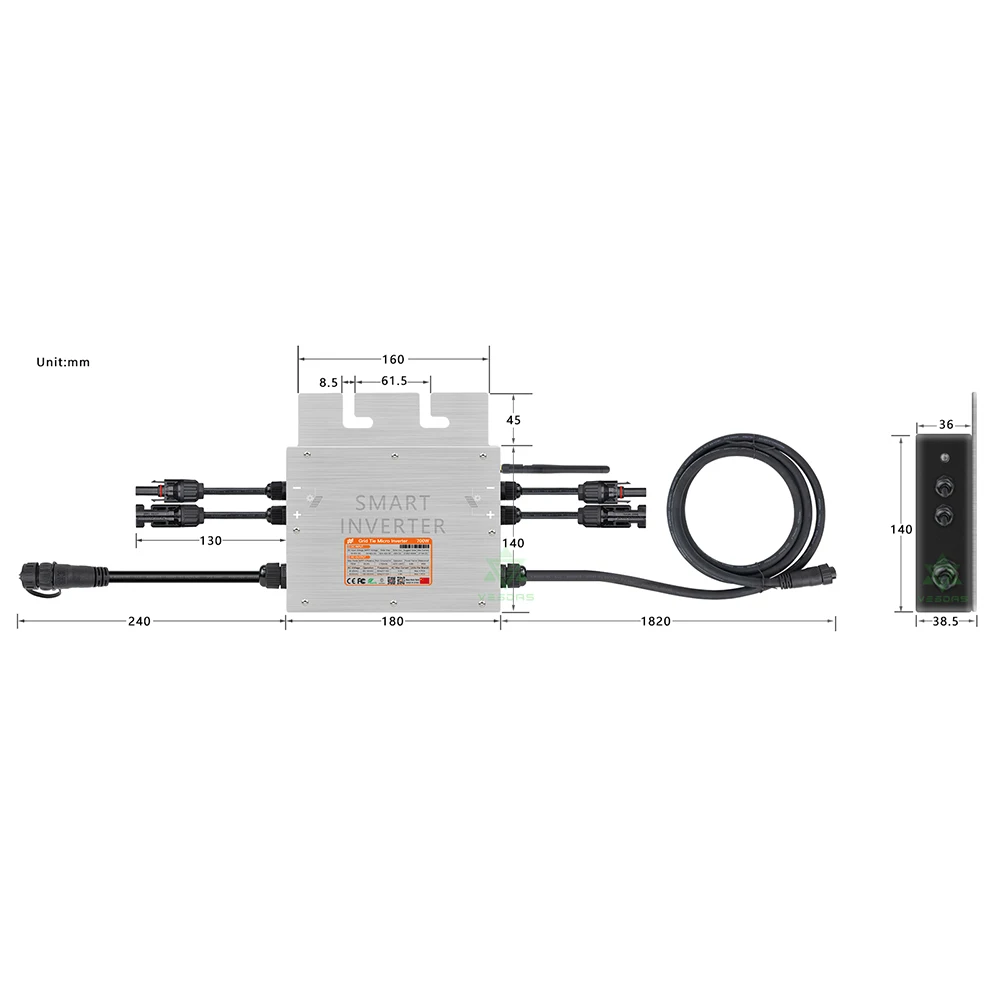 600w 700w micro inversor inteligente do painel 04