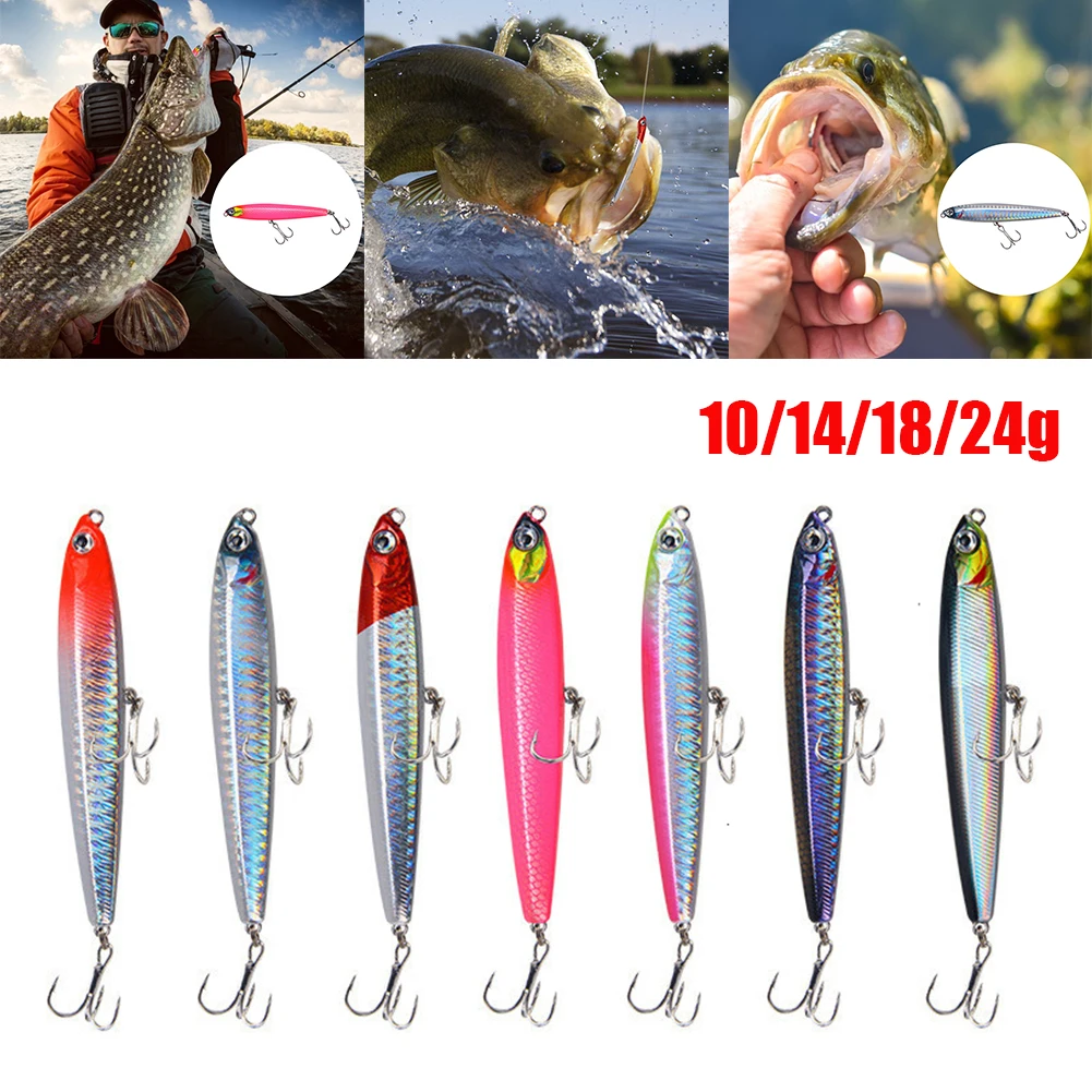 Pencil Fishing Lure 10/14/18/24g Floating Sinking Bass Fishing