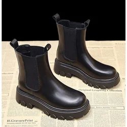2021 Autumn and Winter New Women's Chelsea Boots Women's Punk Gothic Platform Ankle Boots Women Outdoor Non-slip Casual Boots