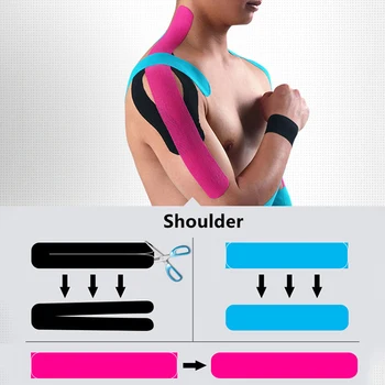 

12 Rolls/lot Kinesiology Tape Athletic Tapes Kinesiology Sport Tape Strapping Elastic Bandage Exercise Muscle Tape