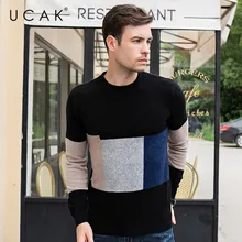 ^#Cheap UCAK Brand Sweaters Men 2019 Autumn Winter Thick Warm Pull Homme Pure Merino Wool Cashmere Contrast Color Pullover Male U3092 ^#Cheap UCAK Brand Sweaters Men 2019 Autumn Winter Thick Warm Pull Homme Pure Merino Wool Cashmere Contrast Color Pullover Male U3092