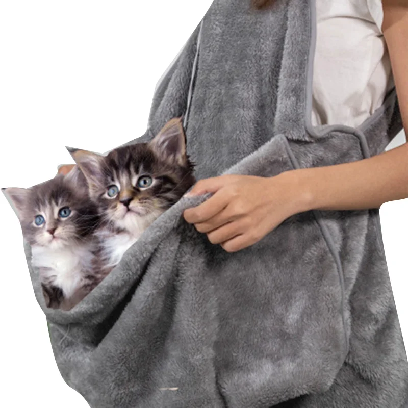 Спальный мешок для кошек, фартук для переноски домашних животных, сумка для котенка, котенка, флиса, щенков, маленький держатель домашних животных PI669