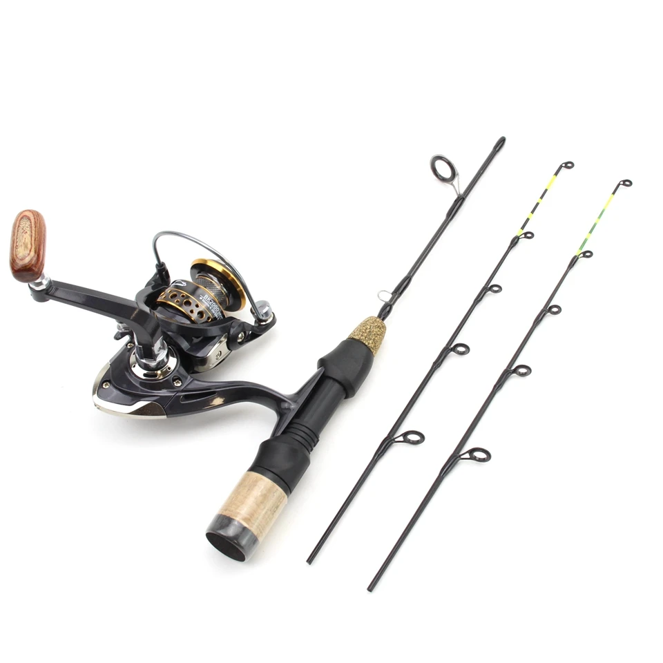 60cm 2 Tips Rod Reel Combos Winter Ice Fishing Rod Fishing Reel