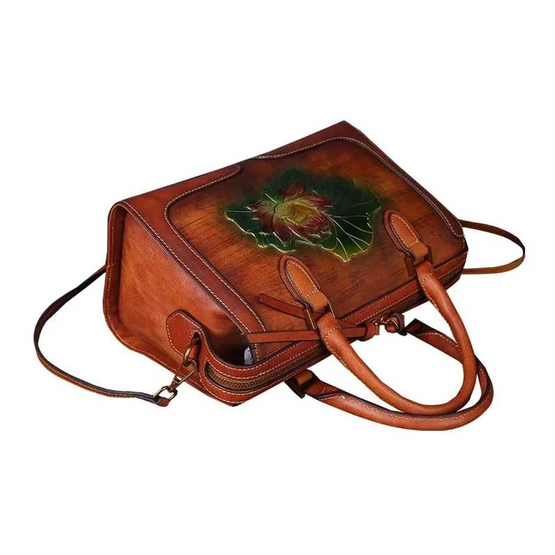 Pyaterochka Designer Chinese Style Women Luxury Handbags Genuine Leather Shoulder Crossbody Bags Dress Ladies Flowers Handbag 19