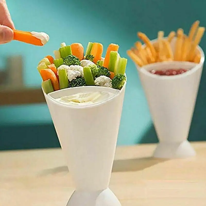2 в 1 портативная кухонная чашка для картофеля фри чаша макания варенья