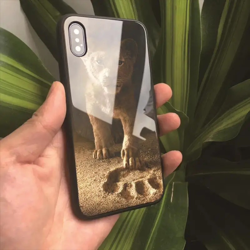 Чехол для телефона OUTMIX lion king glass iPhone XS MAX 7 8 10 6 XR чехол 6s Plus X 7plus 8plus силиконовый |