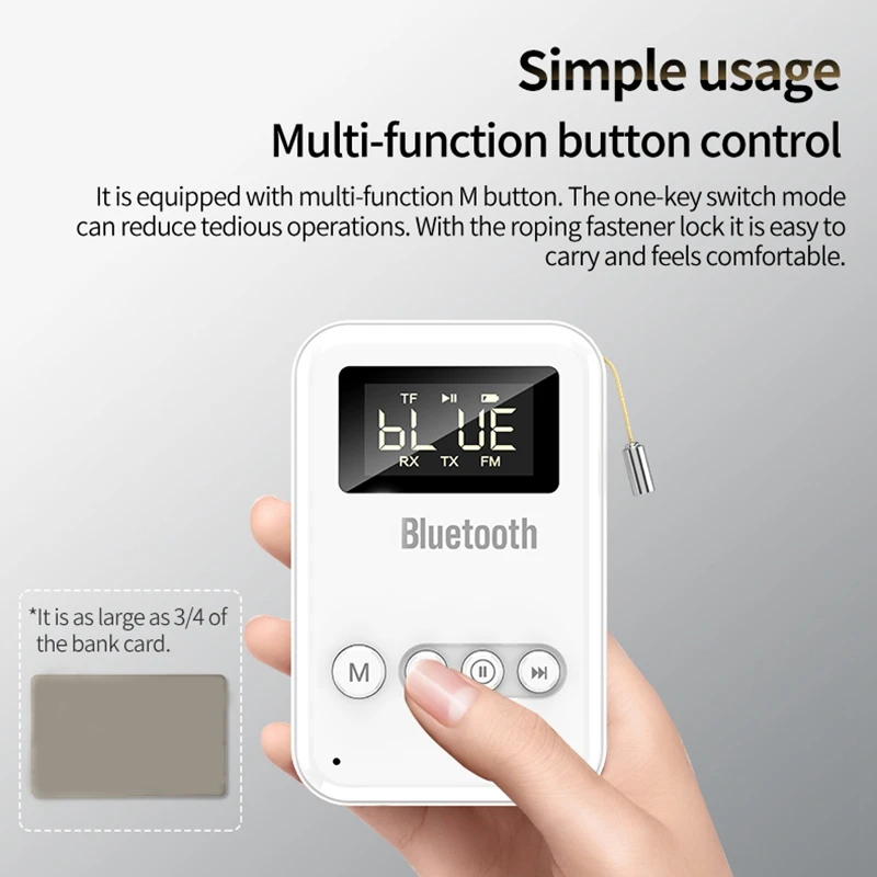 Wireless Bluetooth 5 0 Receiver Transmitter 2 In 1 for Headphones Speakers Wireless AUX Adapter Support TF Card