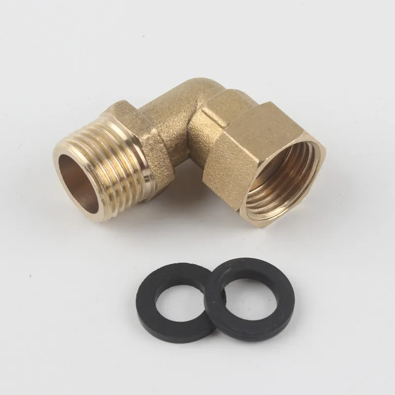 

Brass G1/2'' Female x Male Thread 90 Deg Elbow Water Heater&Gas Pipe Joint Pipe Fitting Connector Coupler Water Separator