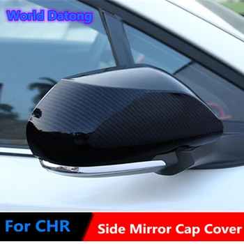 

Carbon Fiber Pattern Car Door Wing Mirror Covers Rear View Mirror For Toyota Izoa CHR C-HR 2016 2017 2018
