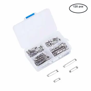 

1 Box 120pcs 304 Stainless Steel Pin Brooch Back Bar Findings for Badge Craft