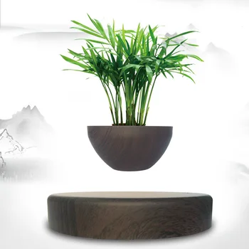 

Levitating Air Bonsai Pot Rotation Flower Pot Planters Magnetic Suspension Flower Floating Pot for Home Office Decoration Gifts