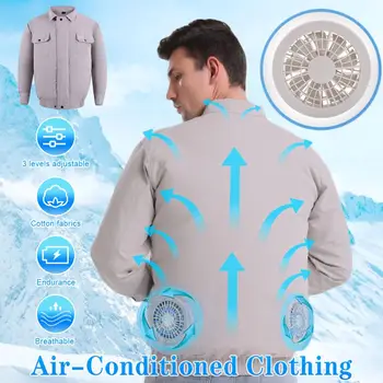 

New Adjustable Summer Cooling Air-conditioning Clothes with Fan Clothes USB Charging Fan Clothes Outdoor Fishing Clothes