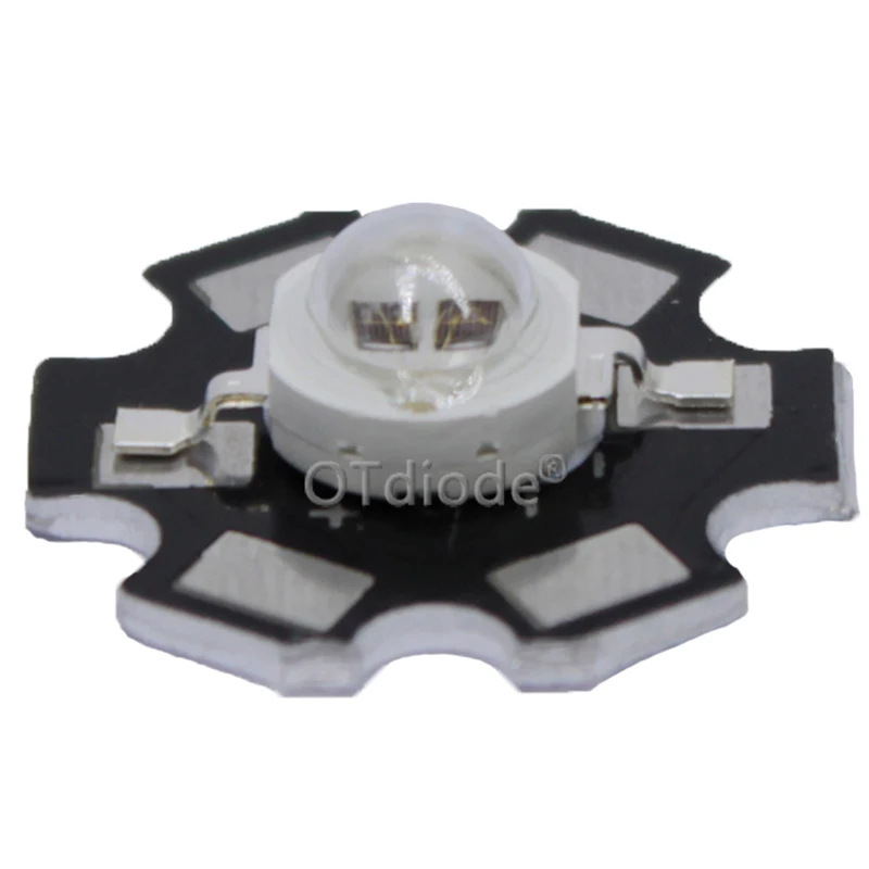 10pcs 3W Led Diode 3W 5W Light 2 Chips 3W 5W led diode Emitter Blue 450nm UV Diode 395nm IR 730nm 740nm high power UV lamp PCB