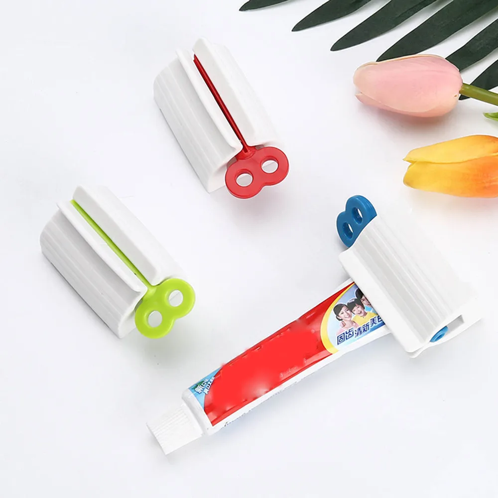HomeToothpaste Squeezer Bathroom Accessories Convenient Creative Toothpaste Rolling Tube Toothpaste Squeezer Stand Holder